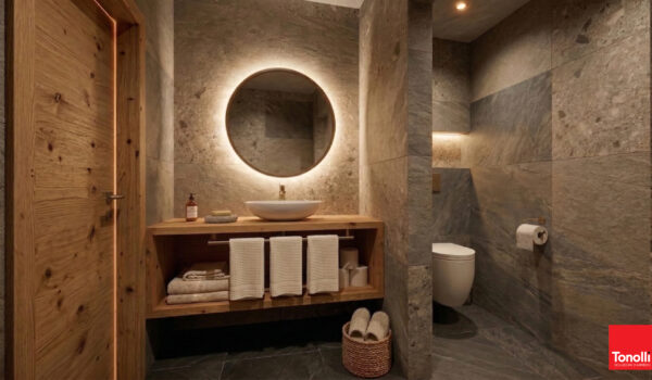 Romantic Room, vista bagno, Albergo Dimaro